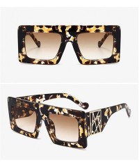 Square Oversized Sunglasses Arrival Vintage Designer - C2 - CX197ZDWE28 $19.34