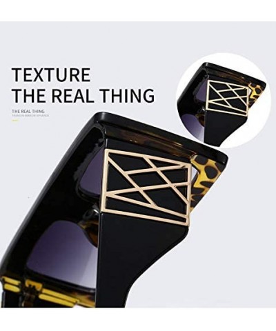 Square Oversized Sunglasses Arrival Vintage Designer - C2 - CX197ZDWE28 $19.34