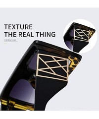 Square Oversized Sunglasses Arrival Vintage Designer - C2 - CX197ZDWE28 $19.34