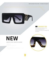 Square Oversized Sunglasses Arrival Vintage Designer - C2 - CX197ZDWE28 $19.34