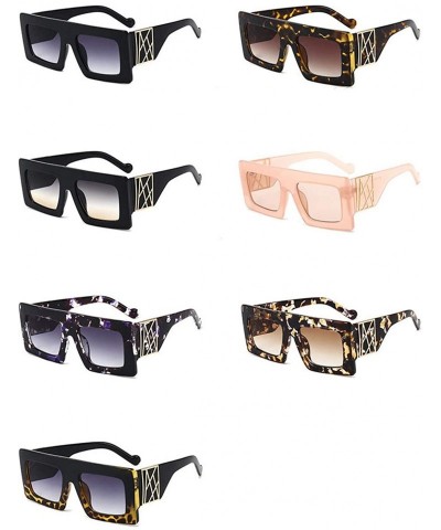 Square Oversized Sunglasses Arrival Vintage Designer - C2 - CX197ZDWE28 $19.34