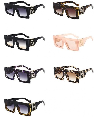 Square Oversized Sunglasses Arrival Vintage Designer - C2 - CX197ZDWE28 $9.54