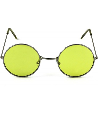 Goggle Retro Hipster Fashion Small Round Circle Metal Frame Ozzy Elton Color Tint John Lennon Style Sunglasses - CK18O88KU5A ...