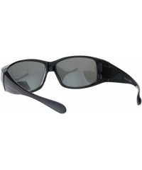 Rectangular Antiglare Polarized 58MM Light Weight Fit Over Rectangular Sunglasses - Grey Black - C218IIM5YZE $11.30