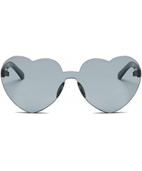 Oversized Classic Heart Shaped Sunglasses - Women Oversized Heart Transparent Candy Color Eyewear Party Sun Glasses - C - C91...