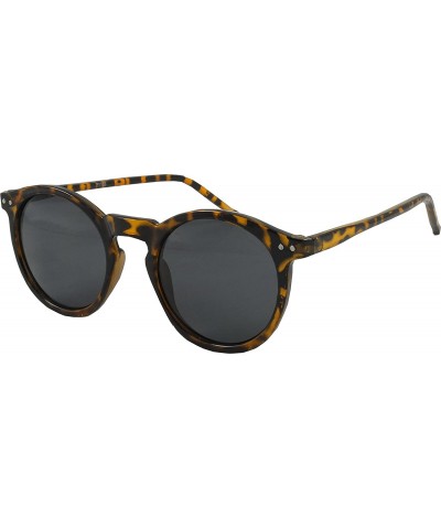 Round Retro College Sunglasses - Shell - CQ12JS715XD $36.24