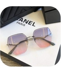 Goggle Fashion RimlSunglasses Women Big Luxury Er UV400 Glasses Female Gradient Shades Accessories - Gray Pink - C1198AHO9SD ...