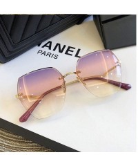Goggle Fashion RimlSunglasses Women Big Luxury Er UV400 Glasses Female Gradient Shades Accessories - Gray Pink - C1198AHO9SD ...