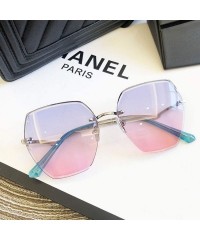 Goggle Fashion RimlSunglasses Women Big Luxury Er UV400 Glasses Female Gradient Shades Accessories - Gray Pink - C1198AHO9SD ...