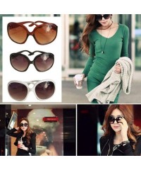 Oversized 1PC Women Anti-UV Sunglasses Retro Style Big Frame Fashion Sunglasses - Black - CT18UUT5NL6 $25.80