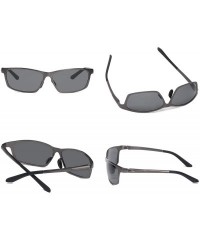 Wayfarer Unisex Retro Driving Polarized Sports Sunglasses Al-Mg Metal Frame UV Protection - Grey Lens/Gun Frame - C318G0YEXK2...