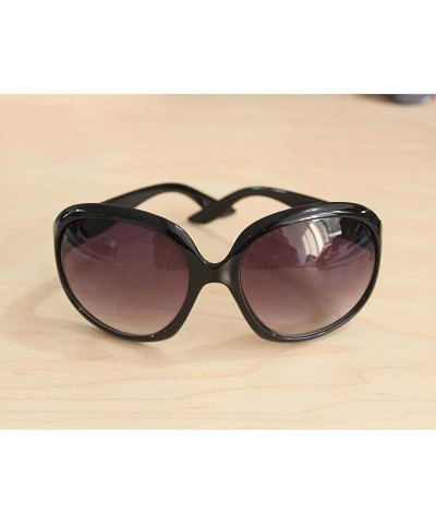 Oversized 1PC Women Anti-UV Sunglasses Retro Style Big Frame Fashion Sunglasses - Black - CT18UUT5NL6 $25.80