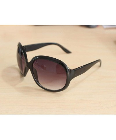 Oversized 1PC Women Anti-UV Sunglasses Retro Style Big Frame Fashion Sunglasses - Black - CT18UUT5NL6 $25.80