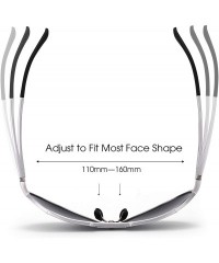 Oversized Retro Aviator Polarized Sunglasses for Men Al-Mg Metal Frame Ultra Light - Silver Frame/Grey Lens - C118N6RIDNH $42.75