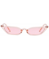 Square Small Cateye Sunglasses Vintage Tiny Cat Eye UV400 Eyewear Sun Glasses for women Men - Pink - CT196OLOSQ3 $14.66