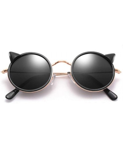 Aviator Children's glasses- cat ears metal UV400 UV protection glasses children sun - A - CV18RQUSLCK $39.40