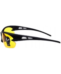 Goggle Men's Sunglasses Outdoor Riding Glasses Battery Car Bike Motorcycle Sunglasses - Yellow - CX11ZSIHXSX $6.77
