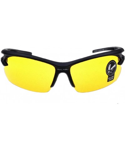 Goggle Men's Sunglasses Outdoor Riding Glasses Battery Car Bike Motorcycle Sunglasses - Yellow - CX11ZSIHXSX $6.77