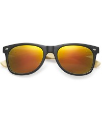 Aviator Wholesale Bamboo Sunglasses Eco Friendly Modern Retro 80's Classic - 10 Pack - Matte Black - Lava Red - CZ182DIOS35 $...