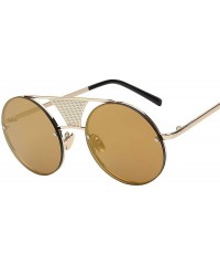 Square Sunglasses Mens Round Metal Glasses Retro Brand Designer Men Sunglasses Coating Mirrored Top Quality Uv400 - CO18S7LRW...