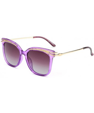Wrap Womens Women's Liner SunglassesTwo-color ladies polarized sunglasses - Purple Color - CN18539X7KK $77.33