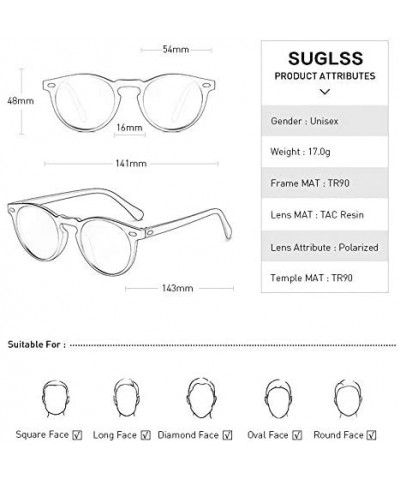 Round Photochromic Polarized Sunglasses Men Women Anti Glare Driving Eyewear Glasses - Purple - CO18YSXE0M0 $35.83