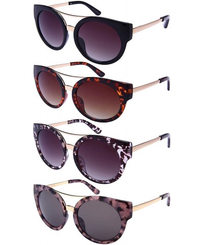 Oval Womens Oval Cat Eye Sunglasses w/Gradient Lens 32189-AP - Demi - C012NR1W2E0 $11.32