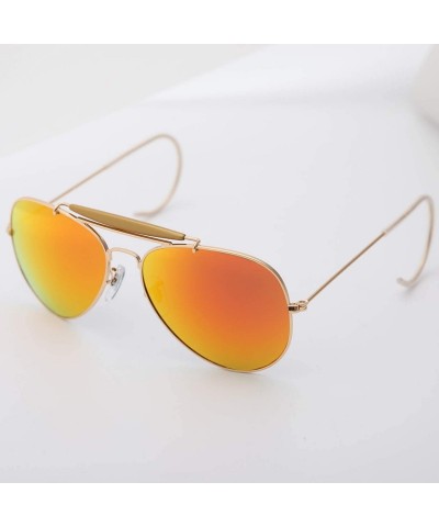 Goggle Sunglasses Gradient Polarized 58mm Glass Lens Men Women Mirror Pilot Glasses Sol Gafas UV400 Outdoorsman Craft - CZ198...