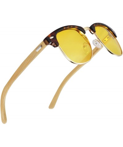 Sport Polarized HD Night Driving Glasses Anti Glare Safe Night Vision Sunglasses - Leopard - CK189OS0W8N $13.21