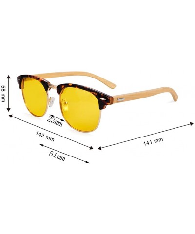 Sport Polarized HD Night Driving Glasses Anti Glare Safe Night Vision Sunglasses - Leopard - CK189OS0W8N $13.21