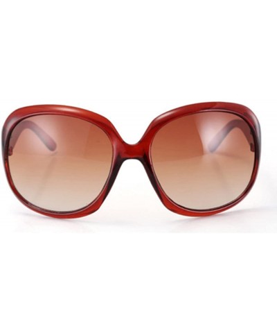 Goggle Fashion Women's Sunglasses Retro Vintage Big Frame Goggles Shades Eyeglass - Brown - CY12N34O8XM $17.43