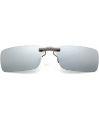 Rectangular Fashion Clip-on Flip-up Polarized Driving Fishing Rectangular Sunglasses - C6 - CR18ON5YDCU $16.55