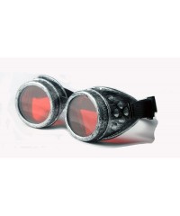 Goggle Rave Retro Goggles Vintage Steampunk Glasses for Cosplay Halloween - Frame+red Lenses - CU18HZRQR7M $7.54