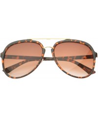 Aviator 'Pico' Double Bridge Aviator Fashion Sunglasses - Leopardshades - C911OJZZXHJ $11.92