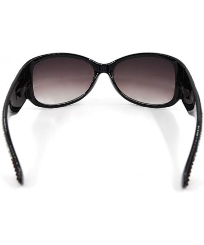 Wayfarer Wayfarer Rhinestone Sunglasses For Women Western UV 400 Protection Shades With Bling - CQ19CDRZWYZ $23.54