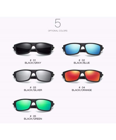 Sport Sunglasses Men's Box Sunglasses Polarizing Sports Sunglasses - E - C518QTHC3ZD $39.19