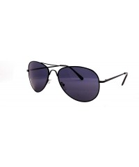 Aviator Metal Classic Aviator Color Lens Sunglasses Small Size P2480 - Black-smoke Lens - CZ11BJQMI6Z $12.49