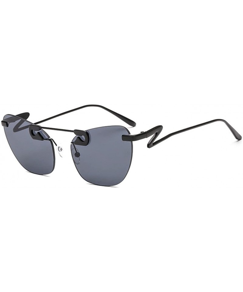 Butterfly Sunglasses Ocean Cat Eye Sunglasses Metal Eyeglasses - Black Color - CP18DS84KOO $19.51