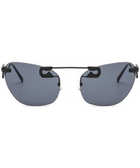 Butterfly Sunglasses Ocean Cat Eye Sunglasses Metal Eyeglasses - Black Color - CP18DS84KOO $19.51