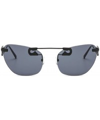 Butterfly Sunglasses Ocean Cat Eye Sunglasses Metal Eyeglasses - Black Color - CP18DS84KOO $19.51