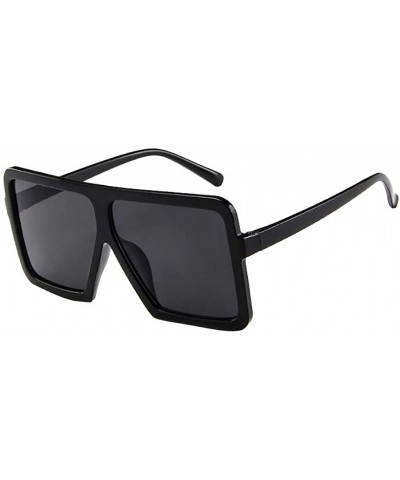 Sport Women Men Vintage Retro Sun Spectacles Unisex Big Frame Sunglasses Eyewear - Black - C418UL7S7TQ $8.56