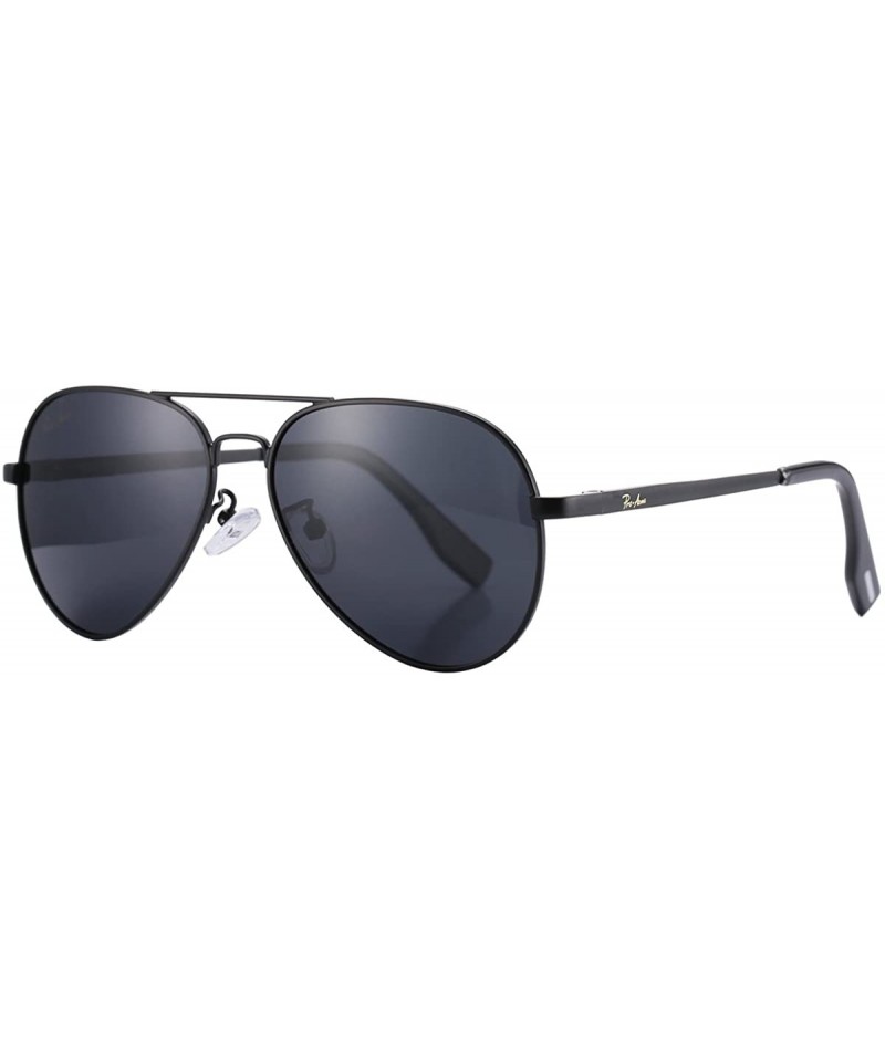 Small Polarized Aviator Sunglasses for Adult Small Face and Junior-52mm -  Black Frame/Black Lens - CN193S3KH5Q