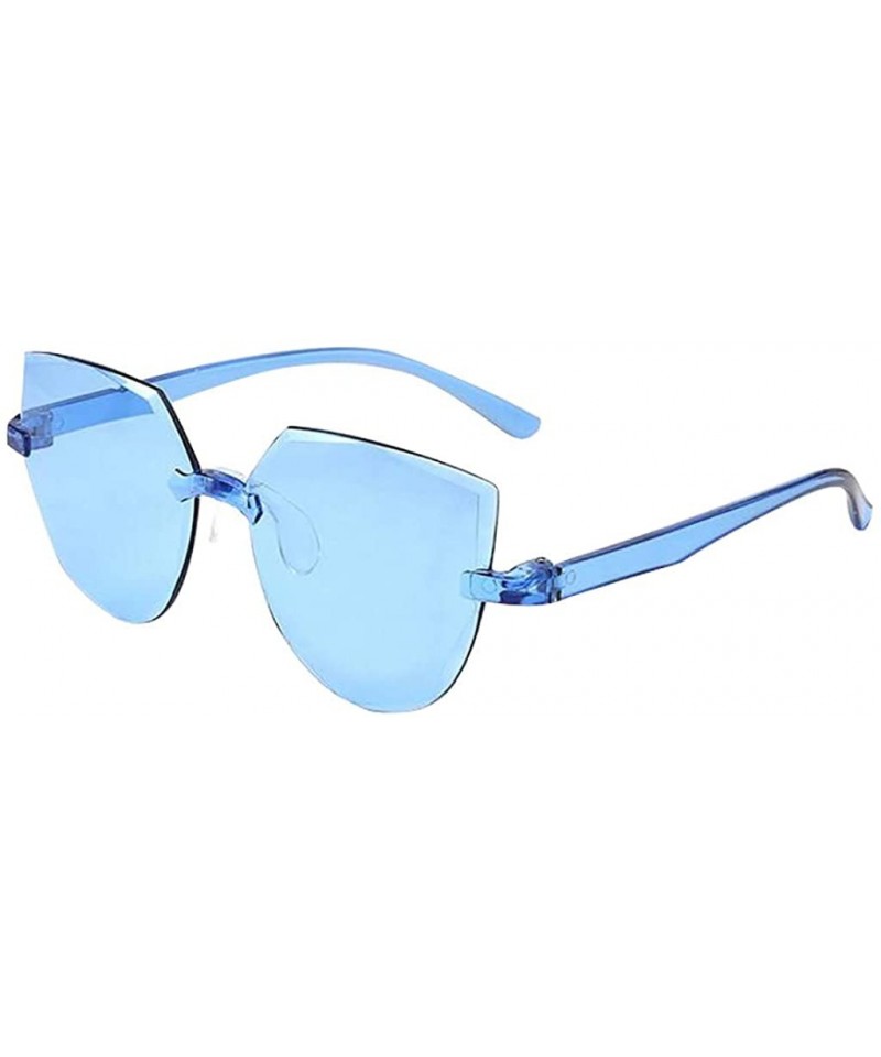 Rimless Sunglasses Glasses Blocking Frameless Multilateral - E - CR1906OYNN6 $16.01