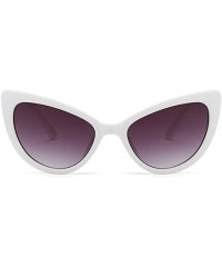 Cat Eye Vintage Retro 60s Cateye Sunglasses for Women Pointed Triangular Cat Eye Glasses - White - CT18NECX8HT $8.58