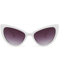 Cat Eye Vintage Retro 60s Cateye Sunglasses for Women Pointed Triangular Cat Eye Glasses - White - CT18NECX8HT $8.58