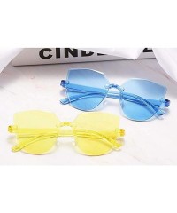 Rimless Sunglasses Glasses Blocking Frameless Multilateral - E - CR1906OYNN6 $9.95