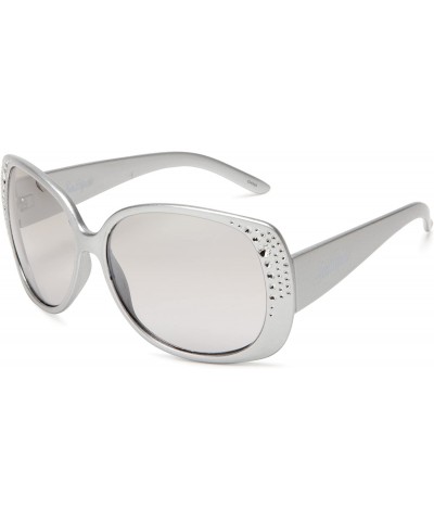 Oversized Women's 140SP Oval Sunglasses - One Size - Metallic Silver Frame/Gradient Smoke Lens - C2115BN7NH1 $16.30