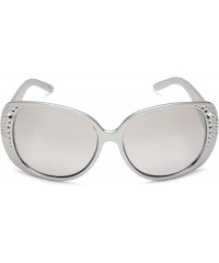 Oversized Women's 140SP Oval Sunglasses - One Size - Metallic Silver Frame/Gradient Smoke Lens - C2115BN7NH1 $16.30