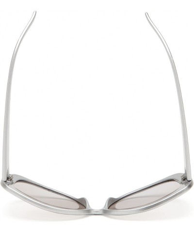 Oversized Women's 140SP Oval Sunglasses - One Size - Metallic Silver Frame/Gradient Smoke Lens - C2115BN7NH1 $16.30