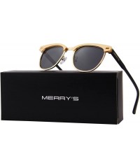 Wayfarer Semi Rimless Polarized Sunglasses Women Men Retro Brand Sun Glasses S8116 - Gold - CA186C3SG2W $13.95